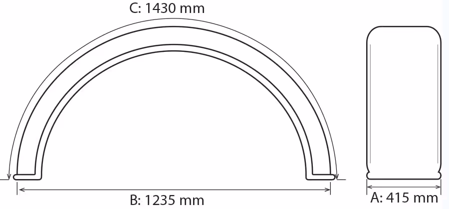 Garde-boue Rabat 2RM 320mm paire | Massey-Ferguson