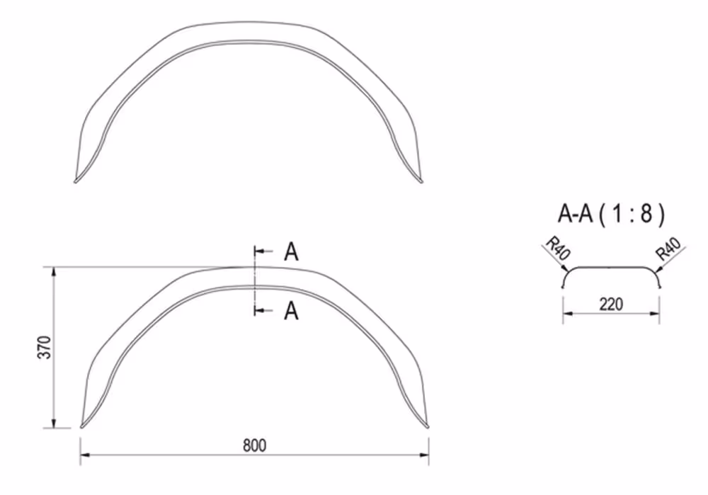 GARDE-BOUE TOLE 14"