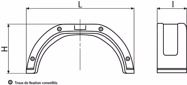 GARDE-BOUE TOLE 14"
