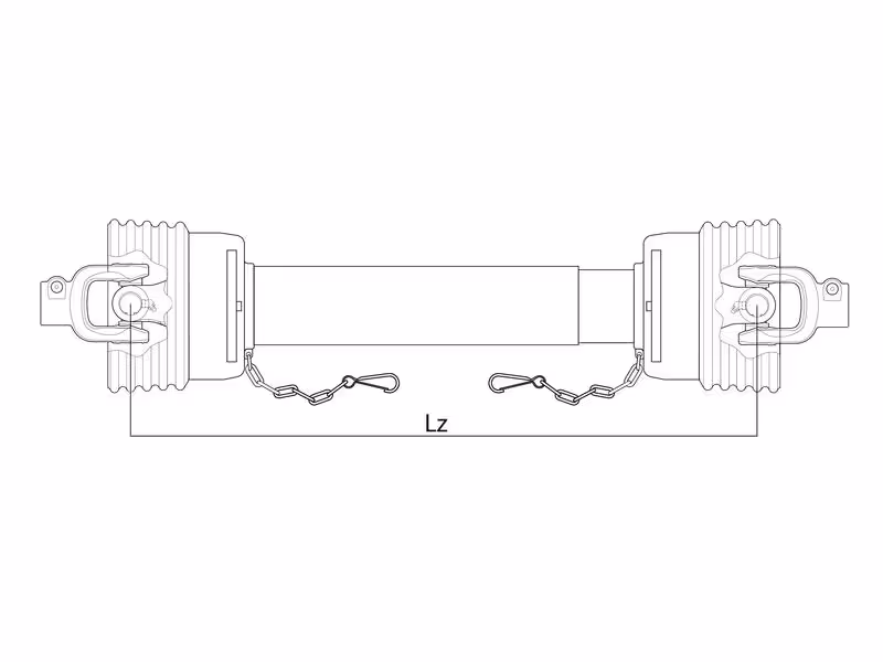 GARDLOC Transmission complète - Longueur (Lz): 730mm, à verrou, 1''3/8, 6 cannelures à A trou de goupille, 35mm