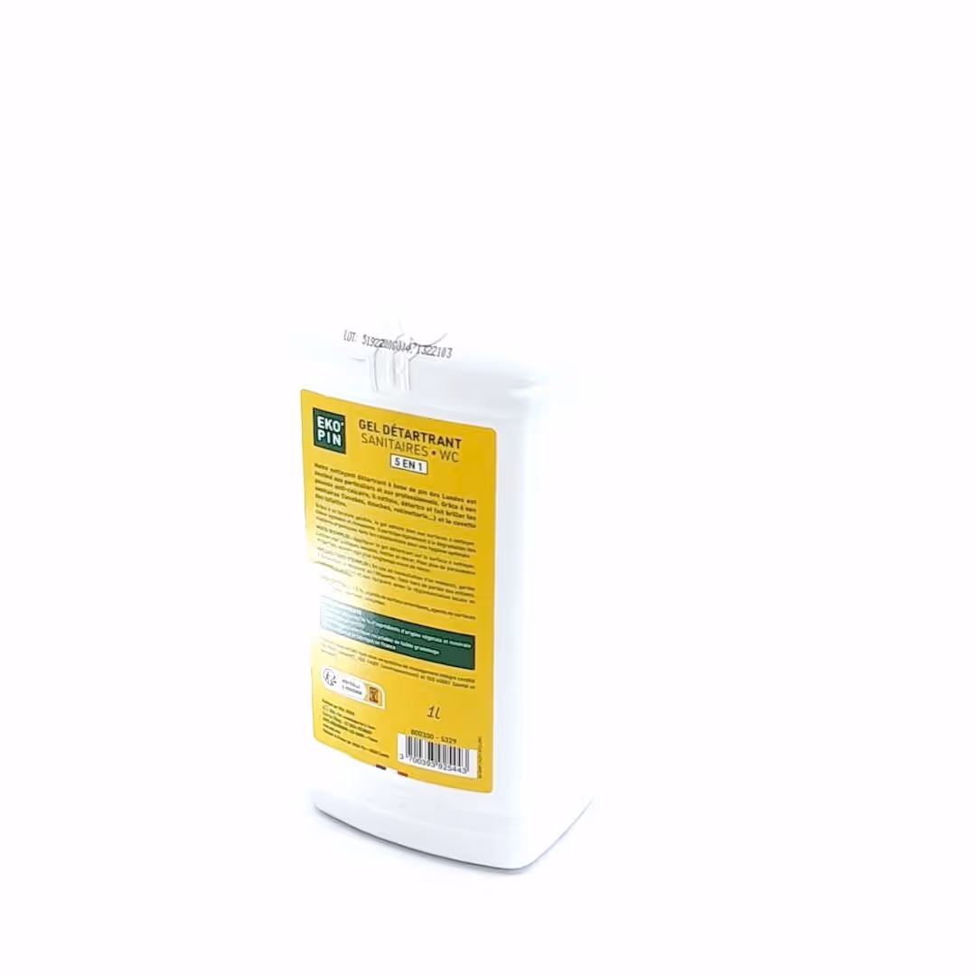 Gel détartrant multi-usages WC et sanitaires 5 en 1 1L EKOPIN