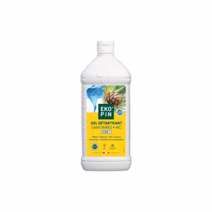 Gel détartrant multi-usages WC et sanitaires 5 en 1 1L EKOPIN