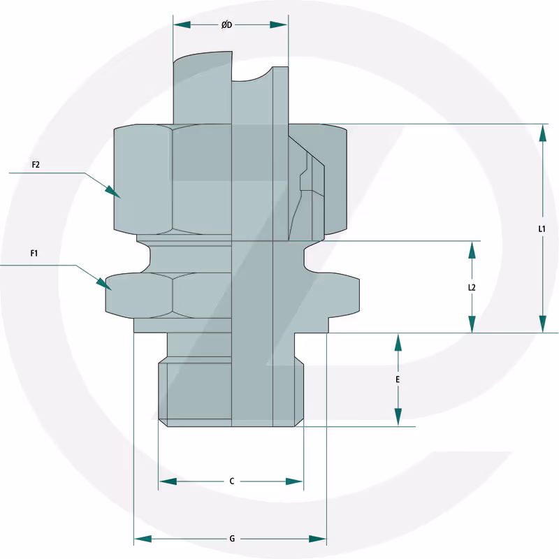GER 10 L 1/8  Raccord droit BSP, à visser