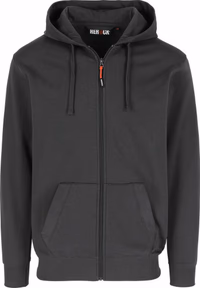 GILET A CAPUCHE POCHES KANGOUROU - GRIS ANTHRACITE TAILLE XXXXL