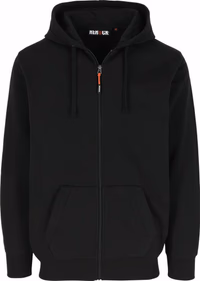 GILET A CAPUCHE POCHES KANGOUROU - GRIS NOIR TAILLE XS