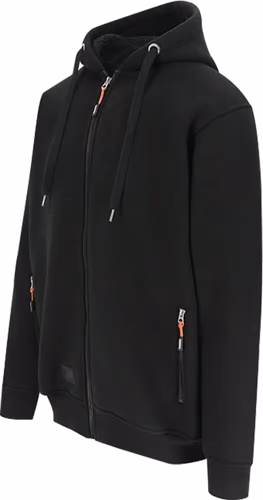 GILET A CAPUCHE POCHES ZIPPEES - NOIR TAILLE L