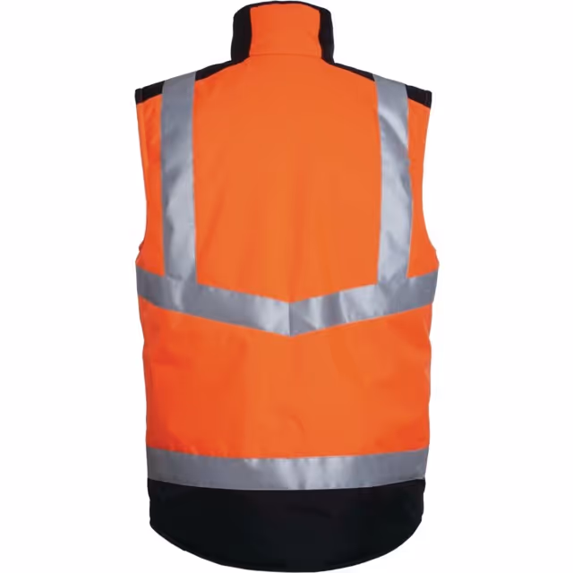 Gilet de travail sans manche haute visibilite reversible wiley orange l