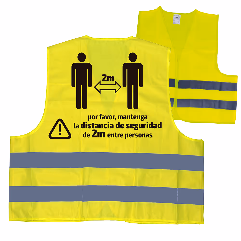Gilet jaune Fluo homologué - 2 mètres taille S