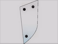 Pare brise Deutz-Fahr inférieur 3 trous Adaptable