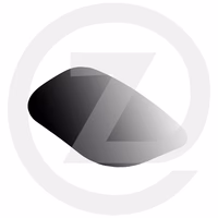 Glace de retroviseur 187 x 115 mm