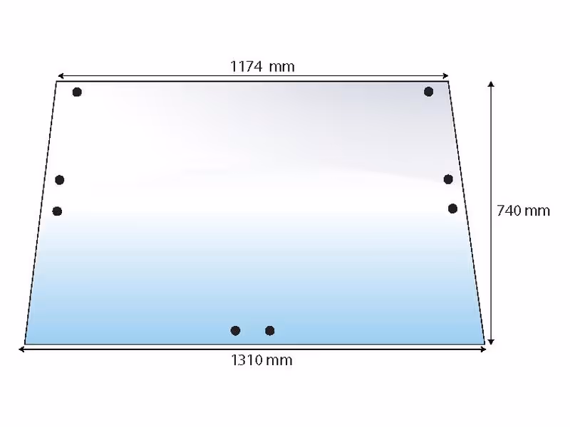Vitre cabine tacteur arrière 3221542R1 Adaptable