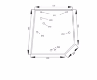 Vitre cabine tacteur Massey-Ferguson arrière 8 trous 3715438M1 Adaptable