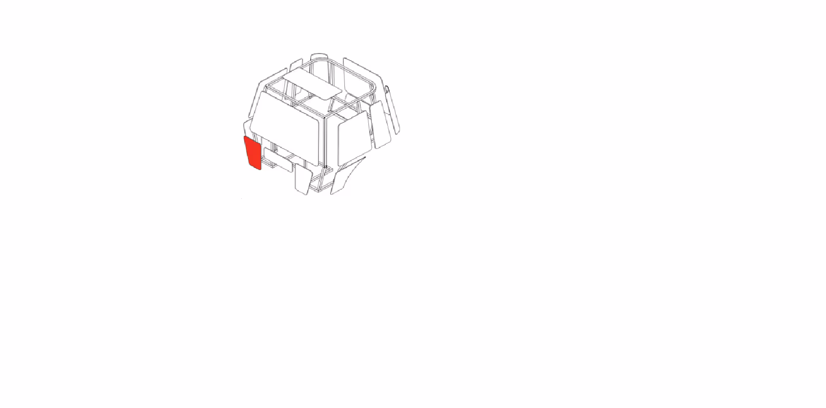 Glace labour droite 3233037R2 - Case IH