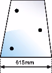 Vitre latérale Massey Ferguson 3 trous 3900618M1 Adaptable