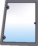 Vitre latérale Fiatagri droite 3 trous 82009812 Adaptable