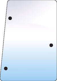 Vitre latérale pour Case IH droite 3 trous 192002A3 Adaptable