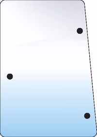 Vitre latérale pour  Case IH gauche 3 trous 192001A3 Adaptable