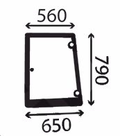 Vitre latérale Fiatagri gauche 3 trous 82009813 Adaptable