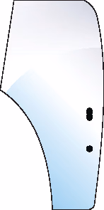 Vitre de porte Fiatagri droite 2 trous 82000367 Adaptable