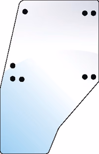 Vitre de porte Deutz-Fahr gauche Adaptable