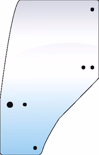 Vitre de porte gauche 6 trous 192003A5 Adaptable