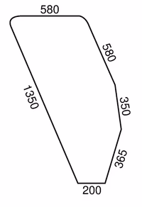 Vitre de porte Fiatagri gauche 5130883