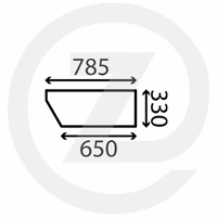 Glass lower door ( ref 827/20472 adaptable JCB