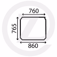 Glass -roof* ref 827/80226 adaptable JCB