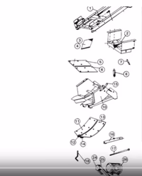 Glissière fixe droite évacuateur Albert A015 Adaptable