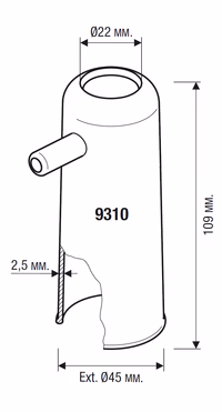Gobelet plastique chevre fp 45x109x22