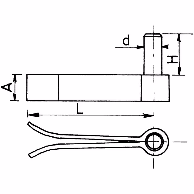 Gond a sceller 14 mm zingue