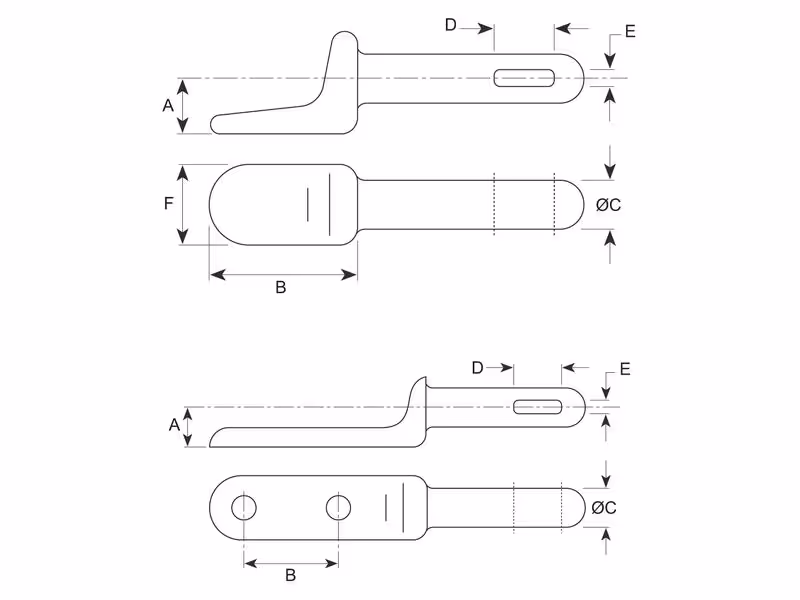 Gond de porte à souder, Ø12.5mm - Vendu par 5