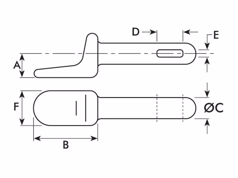 Gond de porte à souder, Ø12.5mm