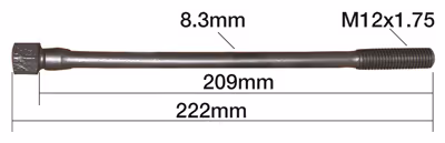 Goujon de culasse M12x1.75 - L222mm Deutz 03371718 adaptable
