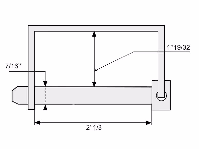 Goupille à arceau, Ø axe11mm x 54mm