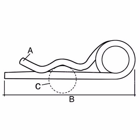 Goupille Bêta 4 mm double spire (x10)