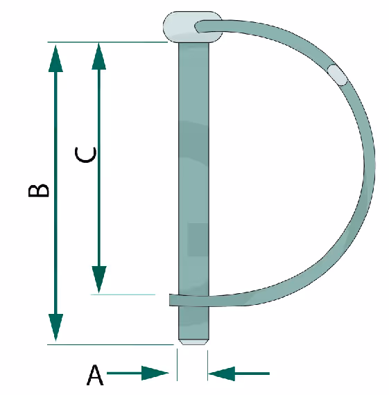 Goupille clip de tube 