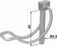 Goupille clip de tube