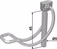 Goupille clip de tube