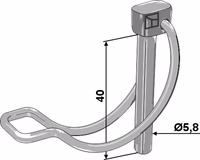 Goupille clip de tube