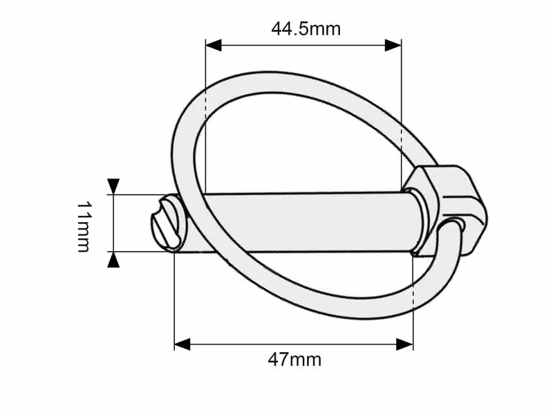 Goupille clip, Ø axe11mm x 47mm - Vendu par 10