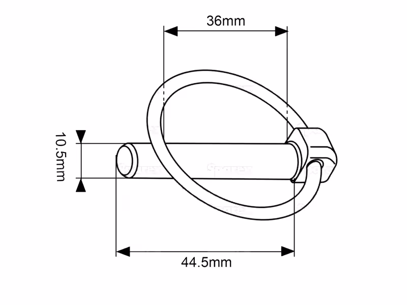 Goupille clips 10.5x36 mm (x25) - adaptable sur tracteurs Massey Ferguson
