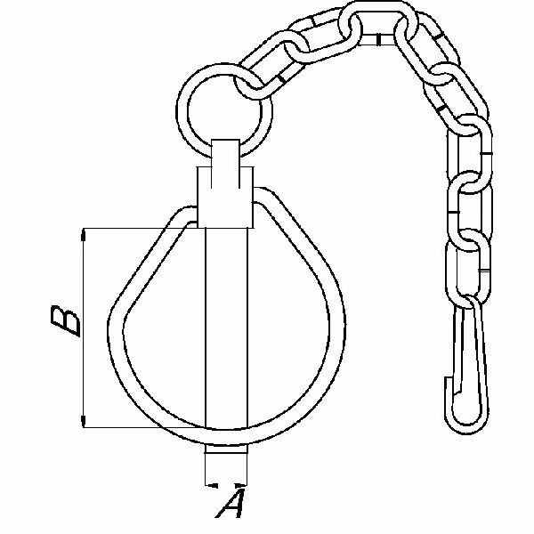 Goupille clips 12x52 mm avec chaînette Walterscheid 305855
