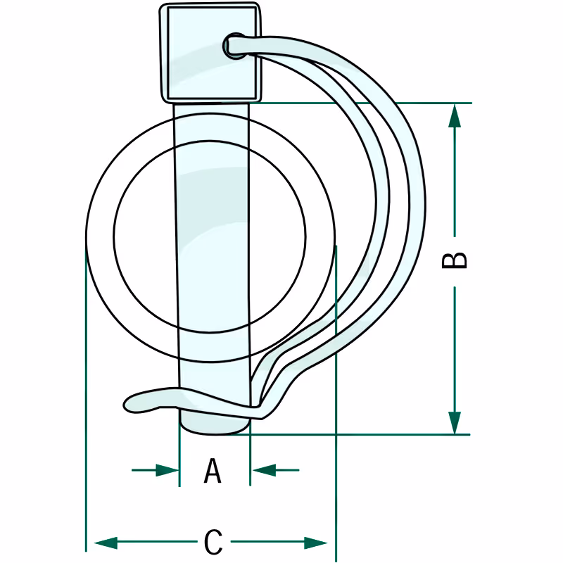 Goupille clips de tube 6 mm 