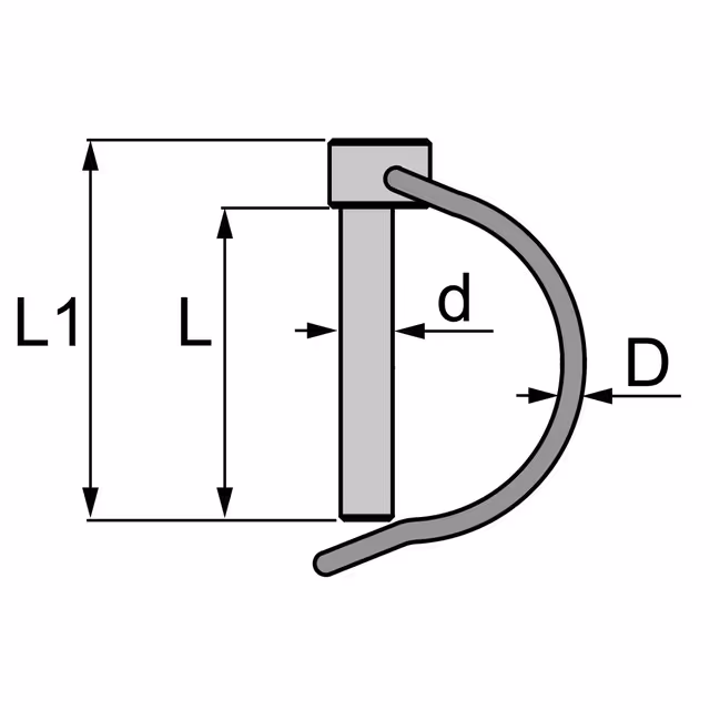 Goupille clips pour tube 7x42 mm