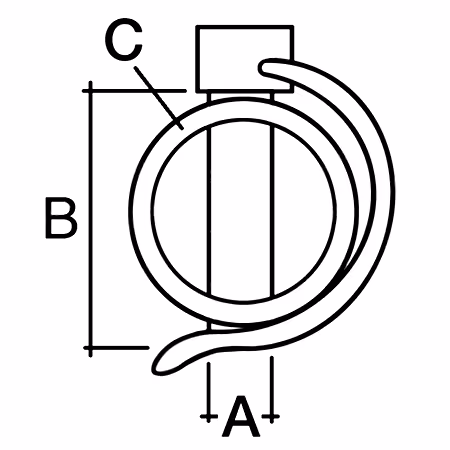 Goupille clips pour tube 8x45 mm (x1)