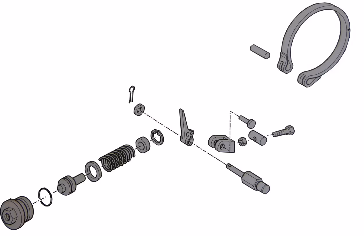 Goupille de levier IPTO frein bande 40 TS TM 87528159 | Ford