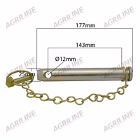 Goupille de liaison supérieure (Cat.2) avec chaîne