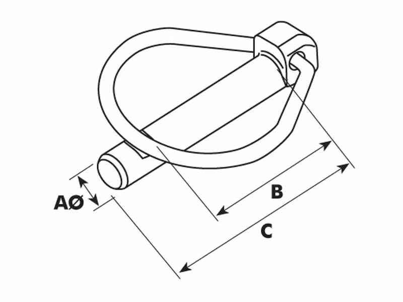 Goupille de sécurité Rübig, Ø axe10.5mm x 46mm - Vendu par 10