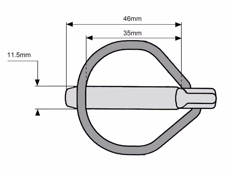 Goupille de sécurité Rübig, Ø axe11.5mm x 46mm - Vendu par 10 - ref 47125579